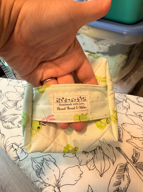 Handmade Frog Princess Diaper Pouch, Travel Wipes Organizer, Baby Shower Gift