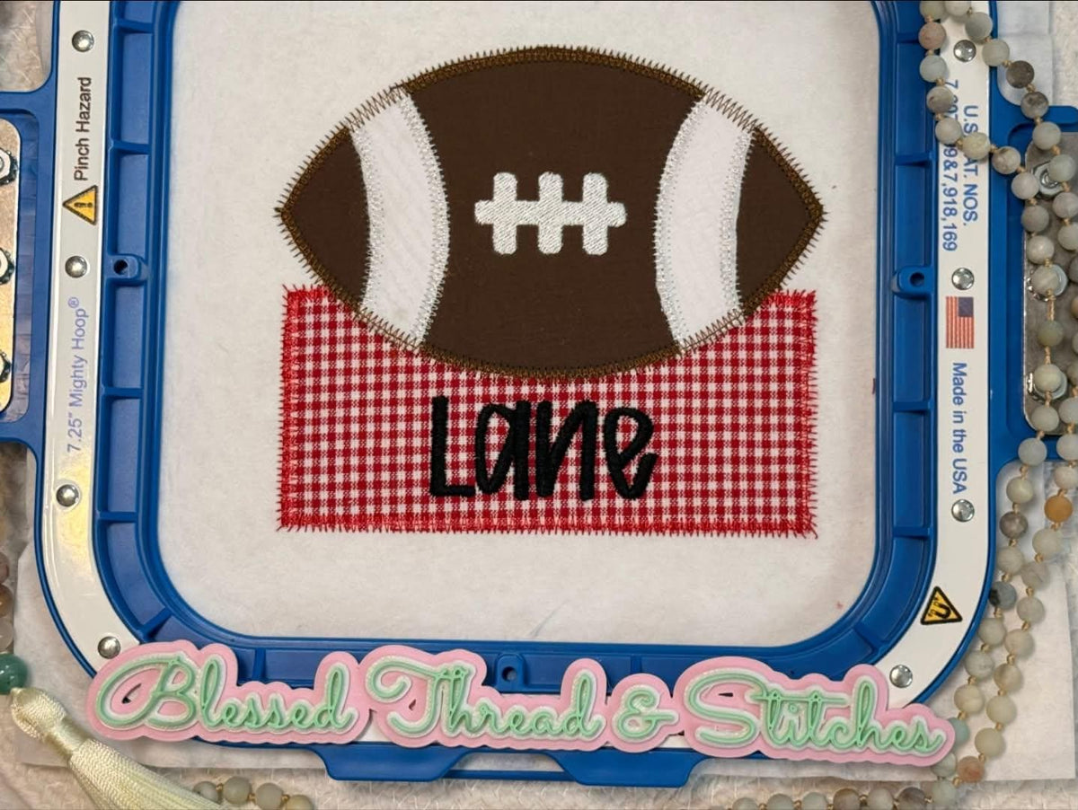 Personalized Football Applique Shirt