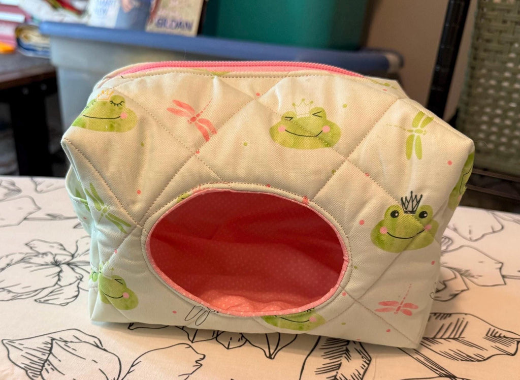 Handmade Frog Princess Diaper Pouch, Travel Wipes Organizer, Baby Shower Gift