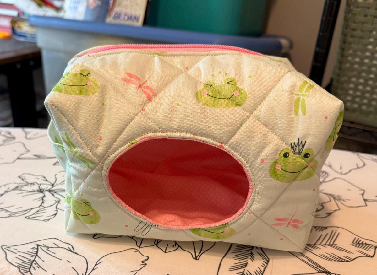 Handmade Frog Princess Diaper Pouch, Travel Wipes Organizer, Baby Shower Gift