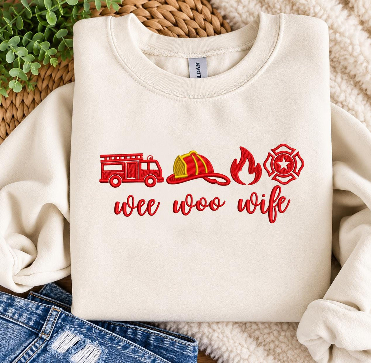 Wee Woo Wife Embroidered Sweatshirt