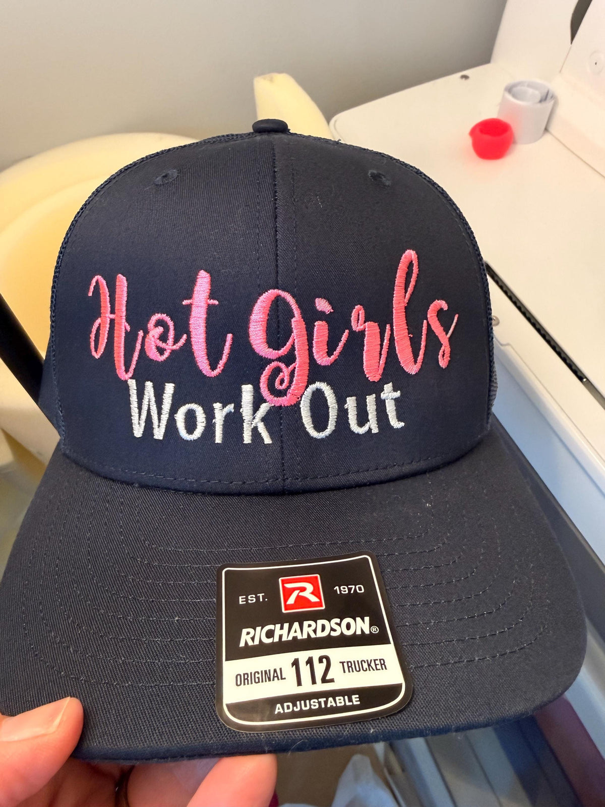 Hot Girls Work Out Embroidered Trucker Hat