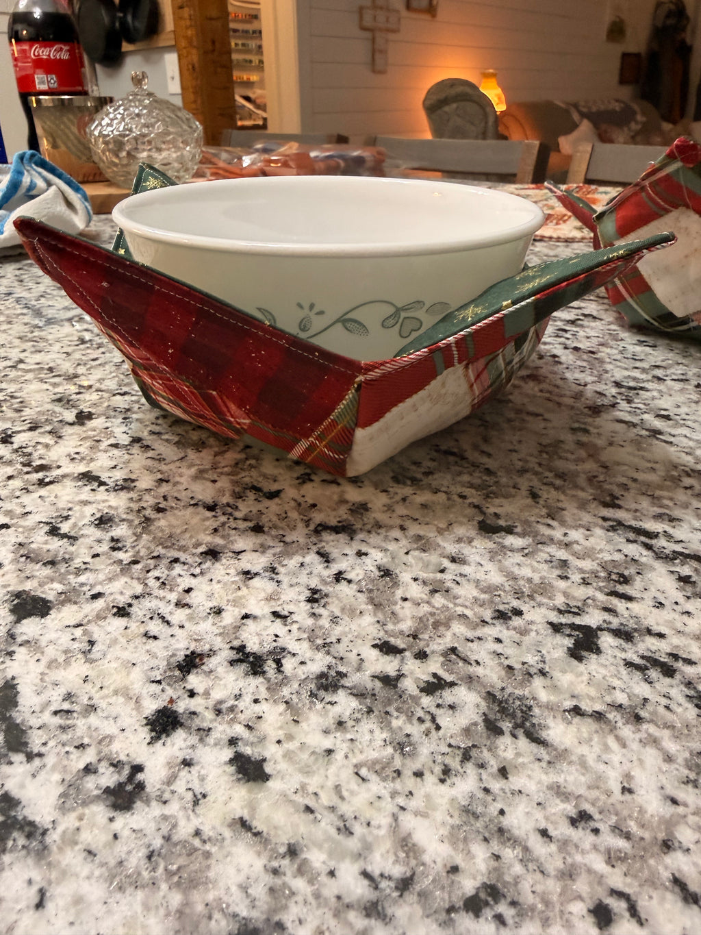 Handmade Reversible Quilted Bowl Cozies – Set of 2