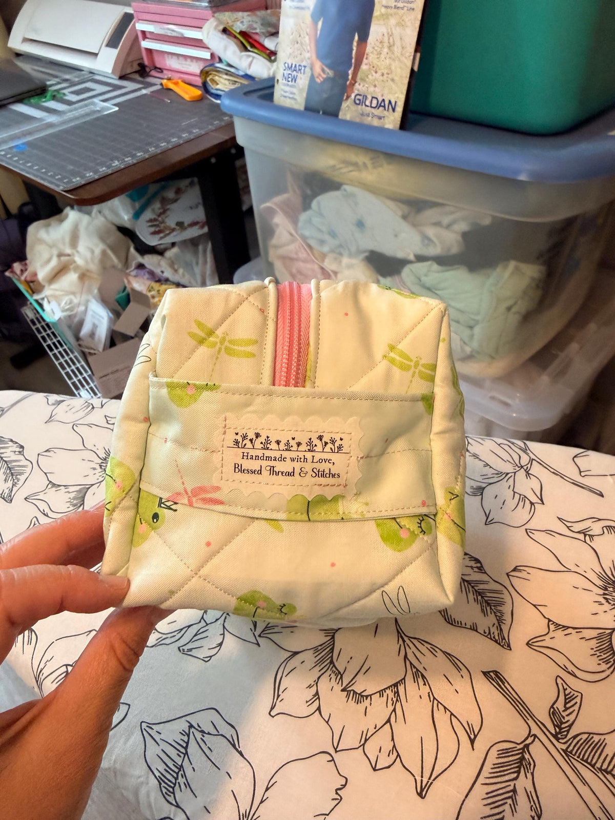 Handmade Frog Princess Diaper Pouch, Travel Wipes Organizer, Baby Shower Gift