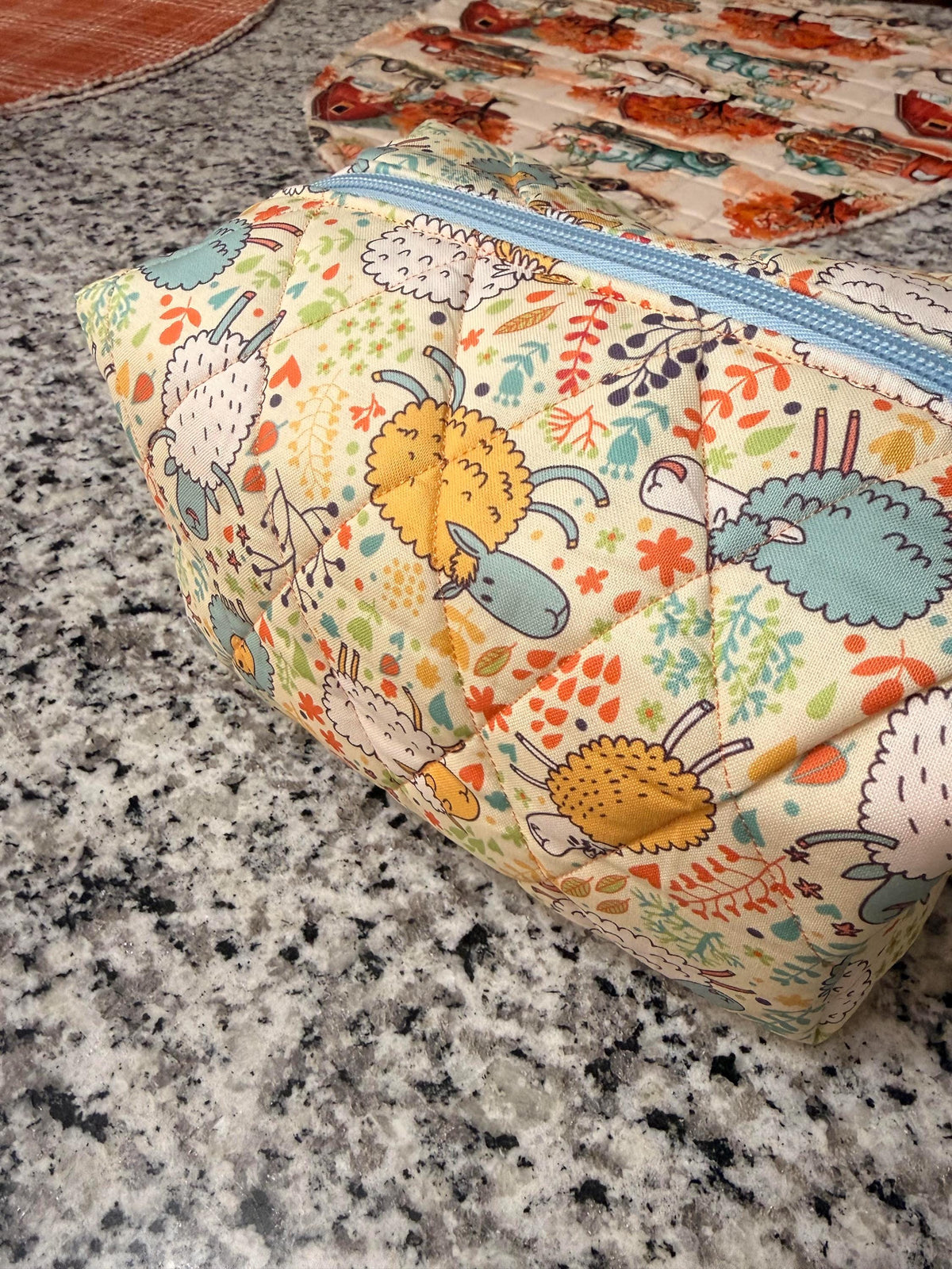 Handmade Lamb Diaper Pouch, Travel Wipes Organizer, Baby Shower Gift