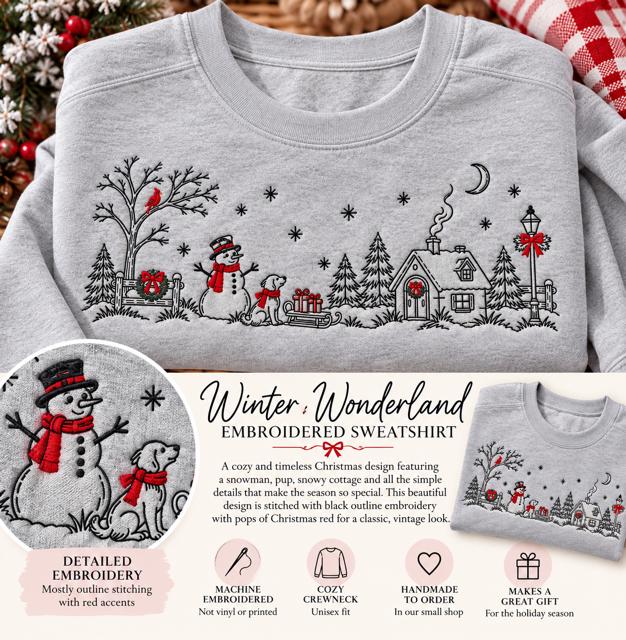 Winter Wonderland Embroidered Sweatshirt